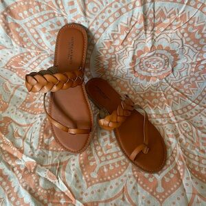 American Eagle Braided Leather Sandals